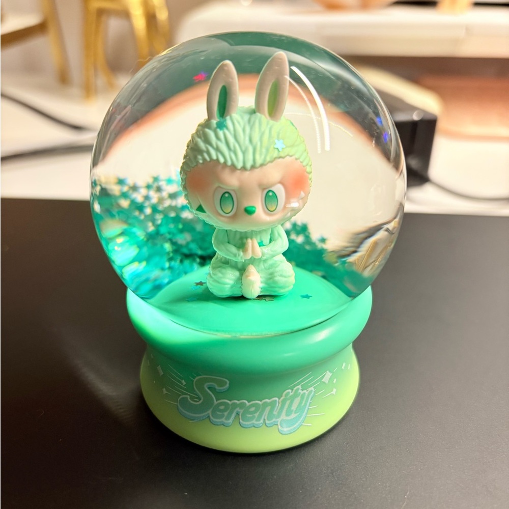 Serenity Green labubu globe